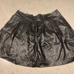 Forever 21 Black Faux Leather Mini Skirt - Size M